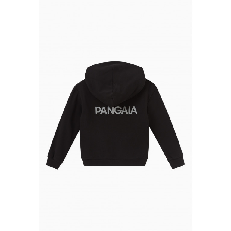 Pangaia - Logo Printed Hoodie in Organic Cotton Black