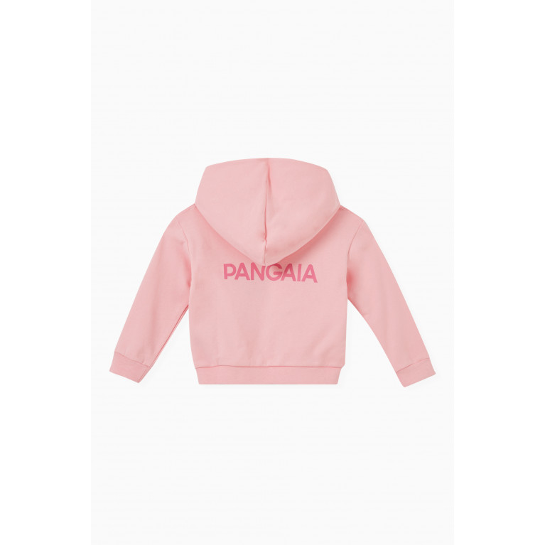Pangaia - Logo Printed Hoodie in Organic Cotton Pink
