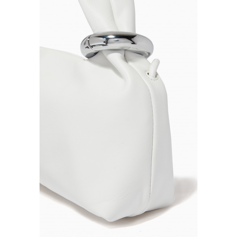 Studio Amelia - Mini Helium Hobo Bag in Nappa Leather White