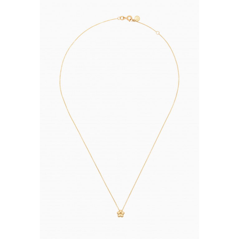 The Alkemistry - Chubby Flower Necklace in 18kt Yellow Gold