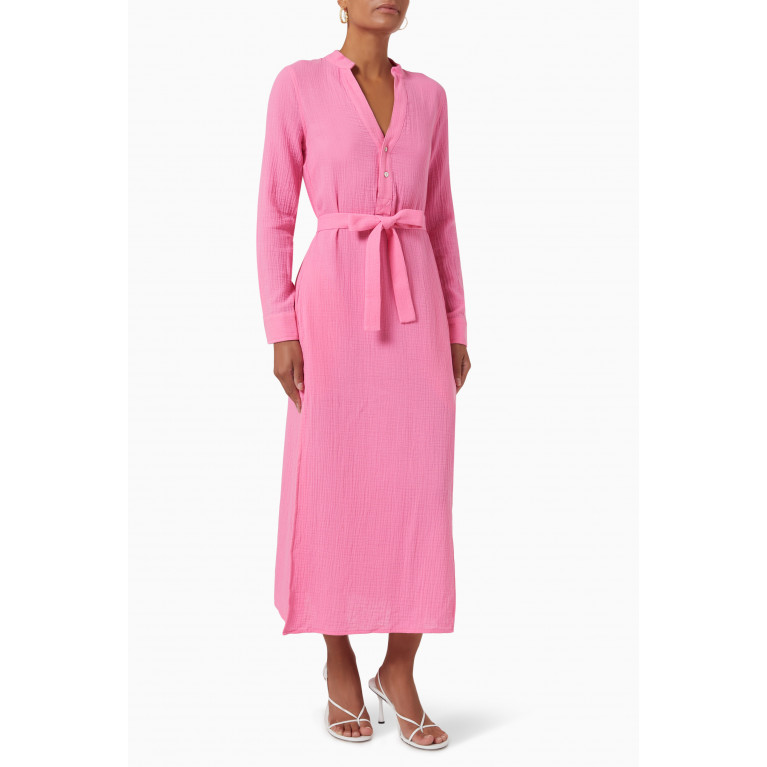 Bird & Knoll - Frieda Shirtdress in Cotton Pink