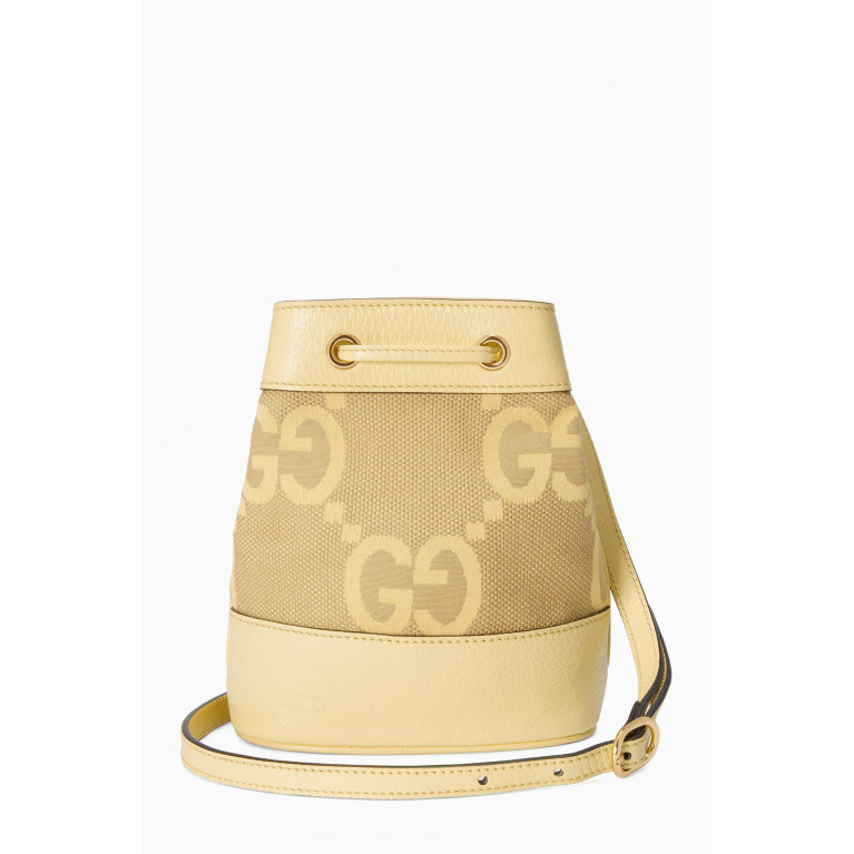 Gucci - Small Ophidia Bucket Bag in Jumbo GG-print Canvas