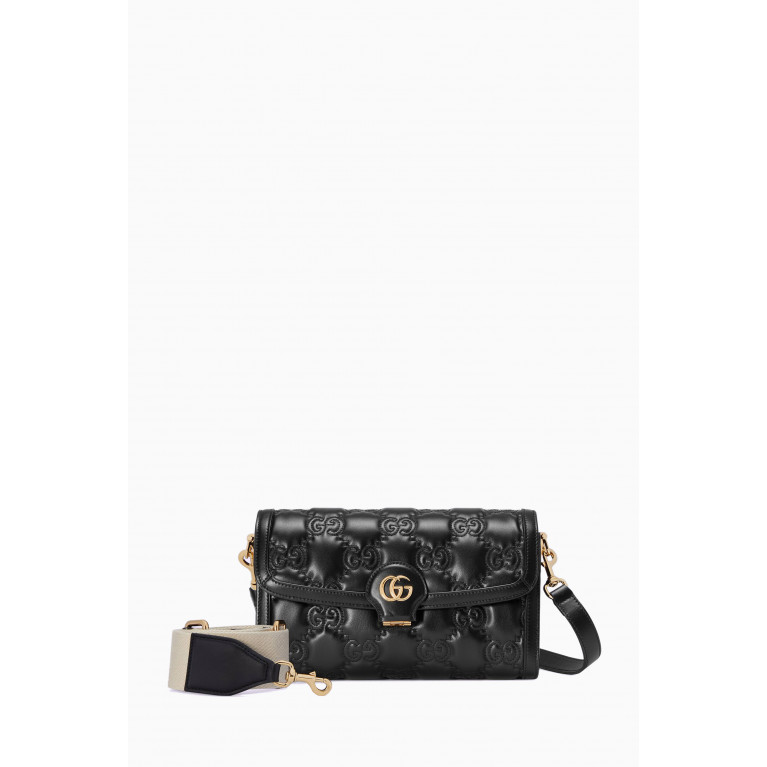 Gucci - GG Logo Crossbody Bag in Matelassé Leather