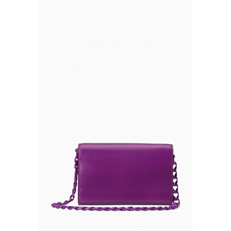 Gucci - Small Gucci 1955 Horsebit Crossbody Bag in Leather Purple