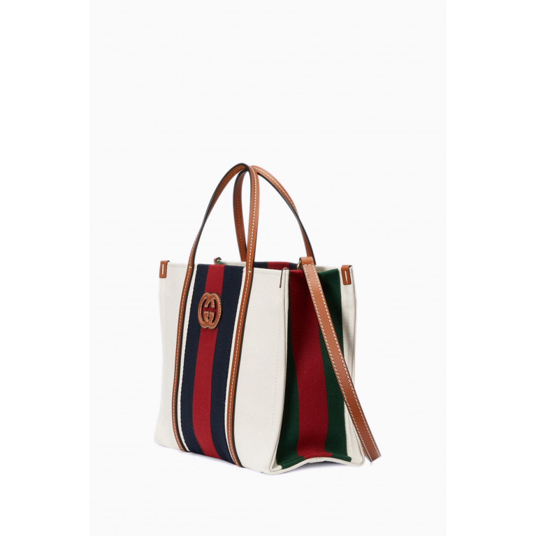 Gucci - Small Interlocking G Tote Bag in Canvas & Leather