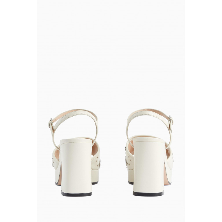Gucci - Janaya Interlocking G Studs 85 Platform Sandals in Leather