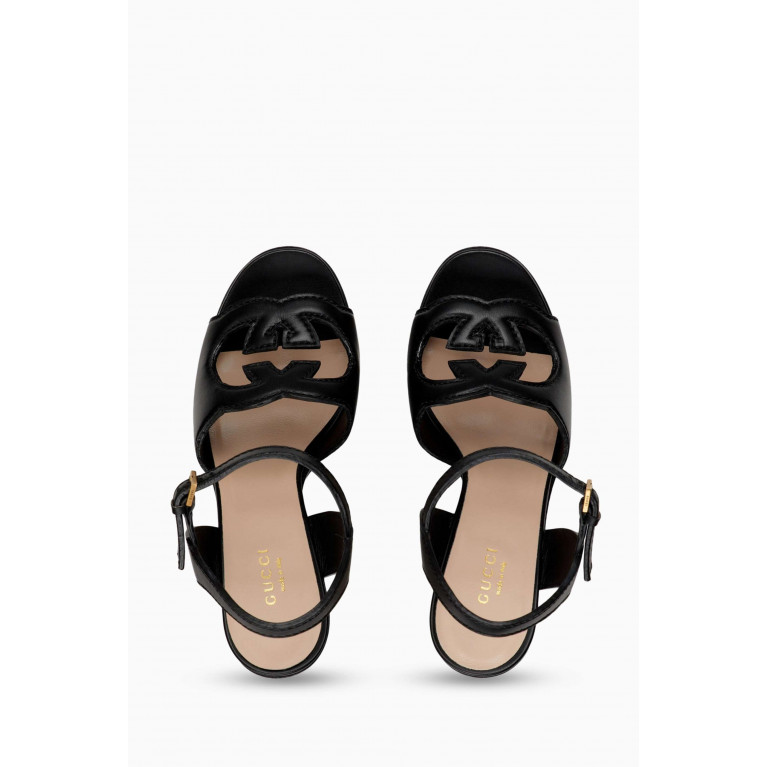 Gucci - Interlock G Sandals in Leather Black