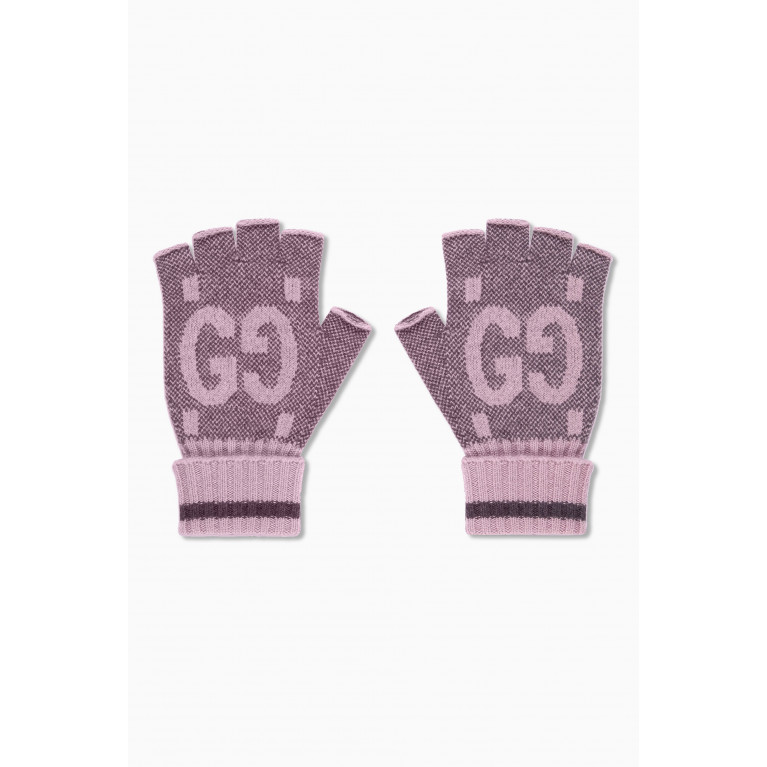 Gucci - GG Fingerless Gloves in Cashmere