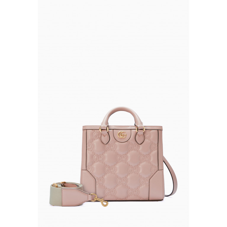 Gucci - Mini GG Matelasse Embossed Tote Bag in Leather Pink
