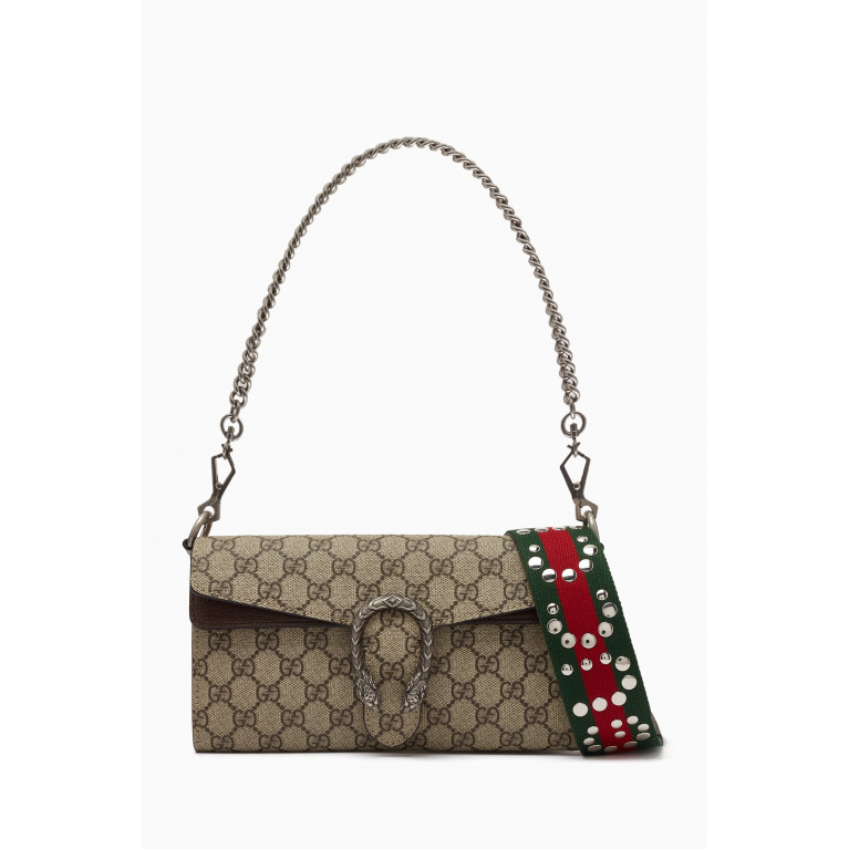 Gucci - Medium Dionysus Flap Shoulder Bag in Supreme Canvas