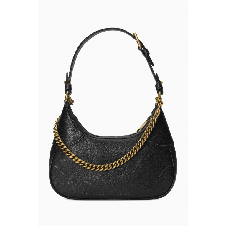 Gucci - Small Aphrodite Shoulder Bag in Leather Black