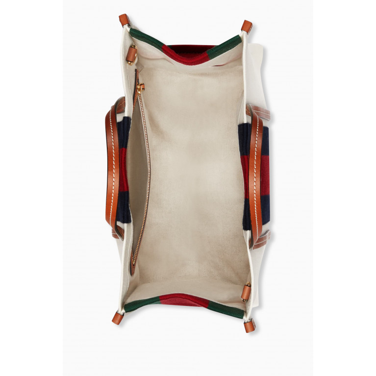 Gucci - Medium Interlocking G Tote Bag in Canvas & Leather Neutral