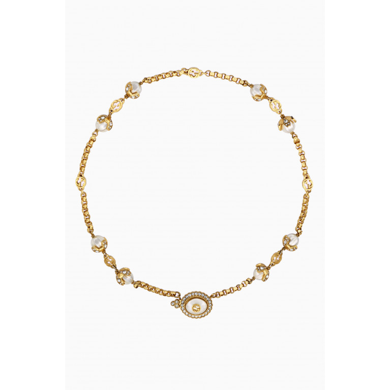 Gucci - Interlocking G Necklace in Brass