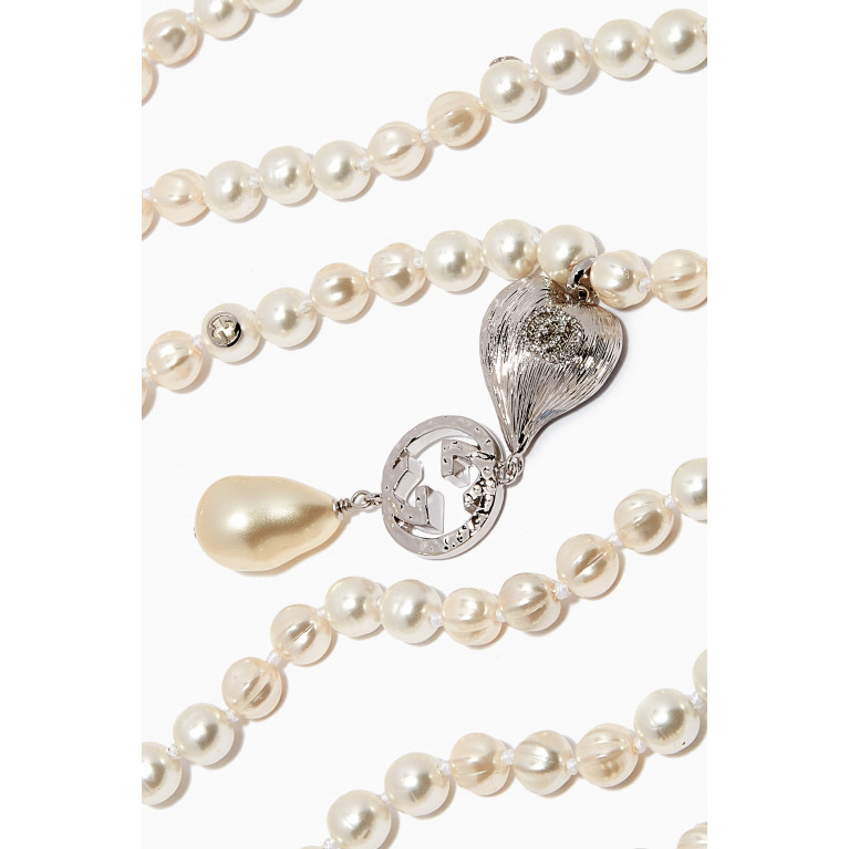 Gucci - Lariat Charm Pearl Necklace