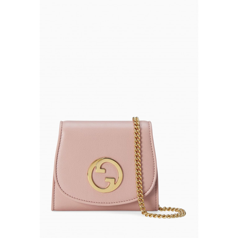 Gucci - Blondie Shoulder Bag in Leather Pink