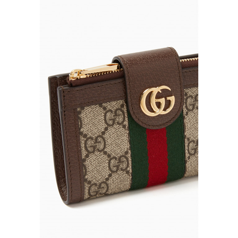 Gucci - Ophidia Card Case Wallet in GG Supreme Canvas