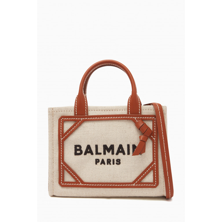 Balmain - Mini B-Army Shopper Bag in Canvas