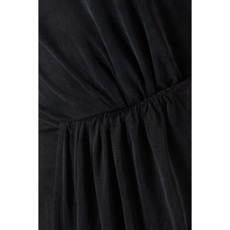 Gauge81 - Suani Asymmetric Maxi Dress in Curpo Black