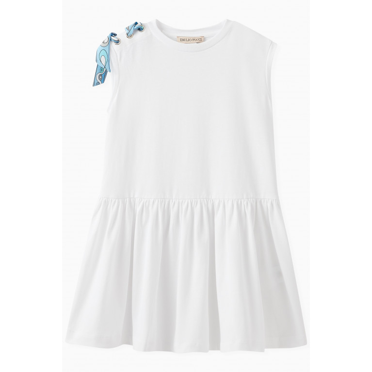 Emilio Pucci - Sleeveless Dress in Cotton Jersey White