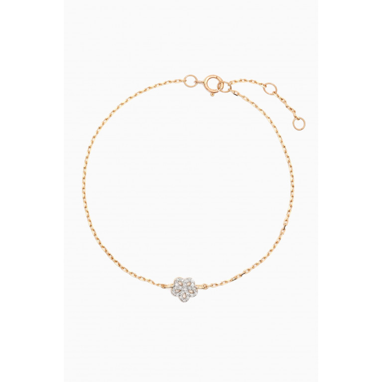 STONE AND STRAND - Open Flower Diamond Bracelet in 10kt Gold