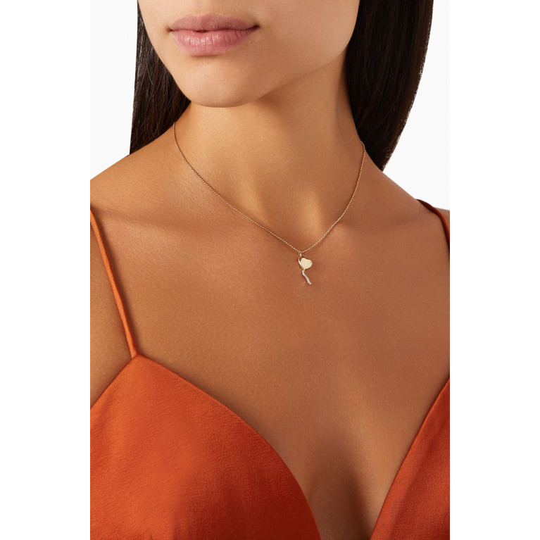 STONE AND STRAND - Love Balloon Diamond Pendant Necklace in 10kt Gold