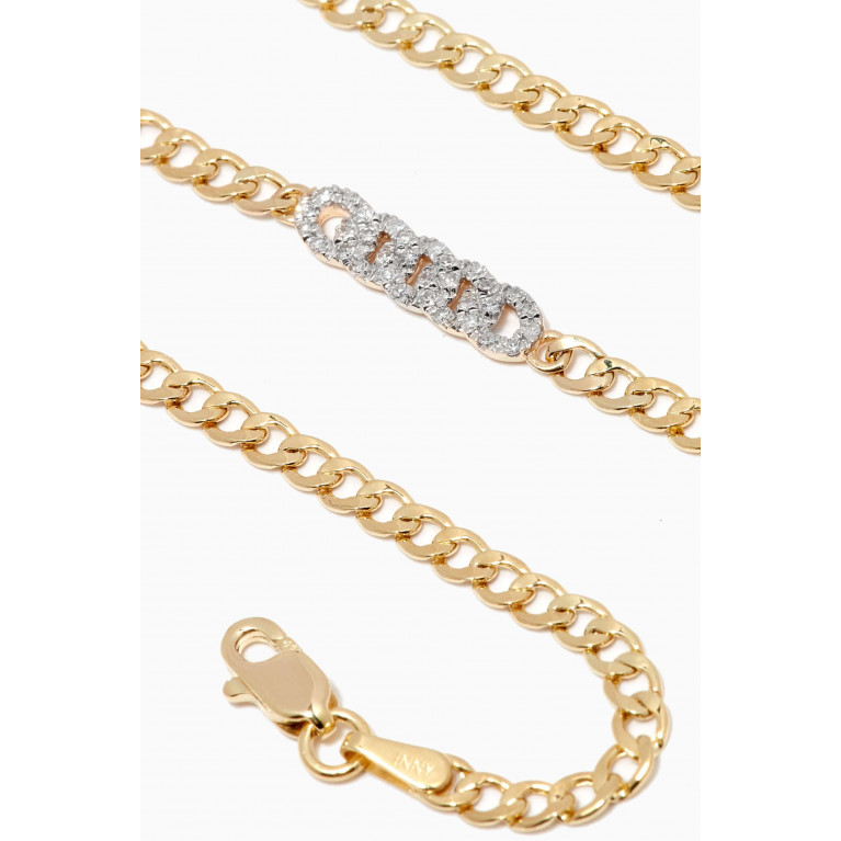 STONE AND STRAND - Fine Diamond Pavé Curb Chain Bracelet in 10kt Gold