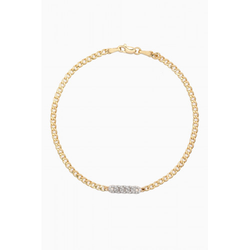 STONE AND STRAND - Fine Diamond Pavé Curb Chain Bracelet in 10kt Gold