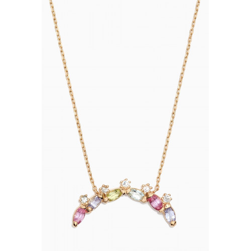STONE AND STRAND - Rainbow Sprinkles Multi-stone Necklace in 10kt Gold