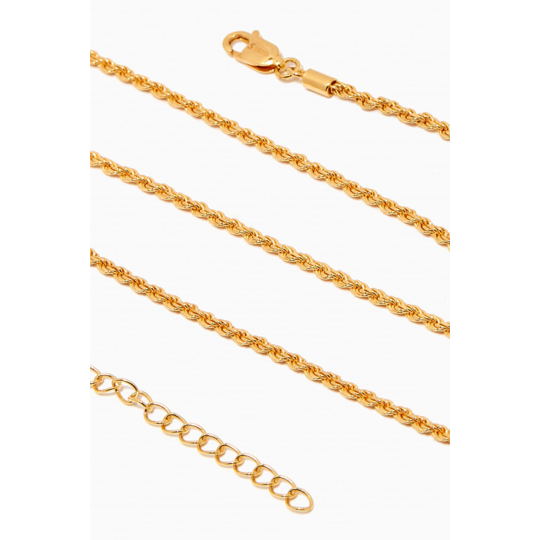 STONE AND STRAND - Rope Chain Necklace in Gold-plated Sterling Sliver