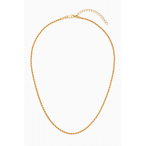 STONE AND STRAND - Rope Chain Necklace in Gold-plated Sterling Sliver