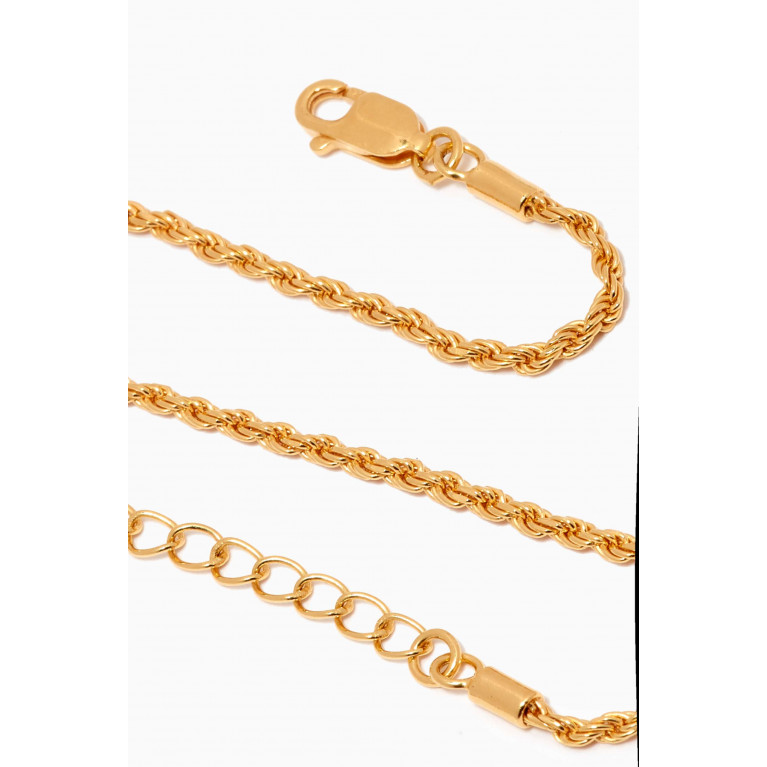 STONE AND STRAND - Rope Chain Bracelet in Gold-plated Sterling Sliver