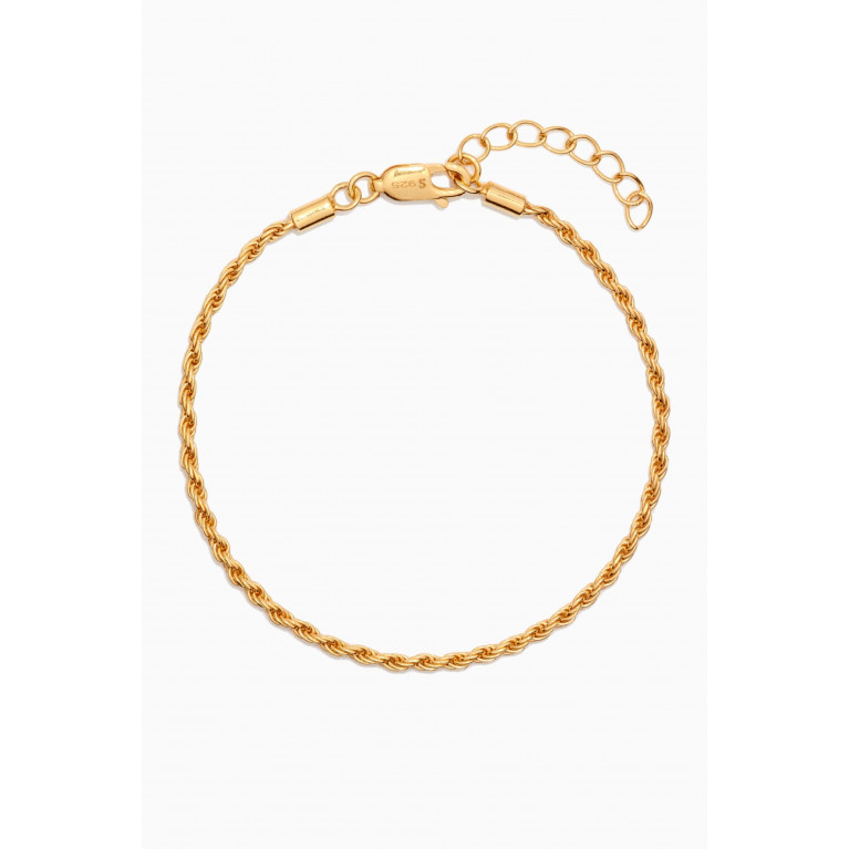 STONE AND STRAND - Rope Chain Bracelet in Gold-plated Sterling Sliver