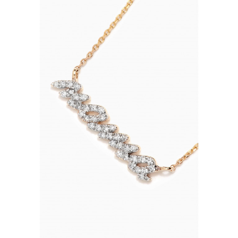 STONE AND STRAND - Hey Mama Pavé Diamond Necklace in 10kt Gold