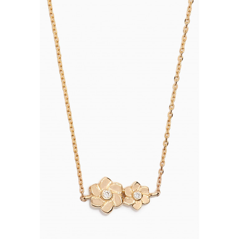 STONE AND STRAND - Mini Blooms Corsage Diamond Necklace in 10kt Gold