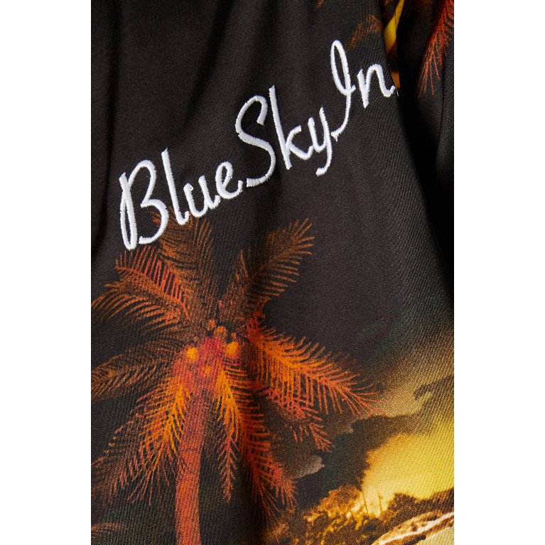 Blue Sky Inn - Welcome Print Shirt in Viscose Satin
