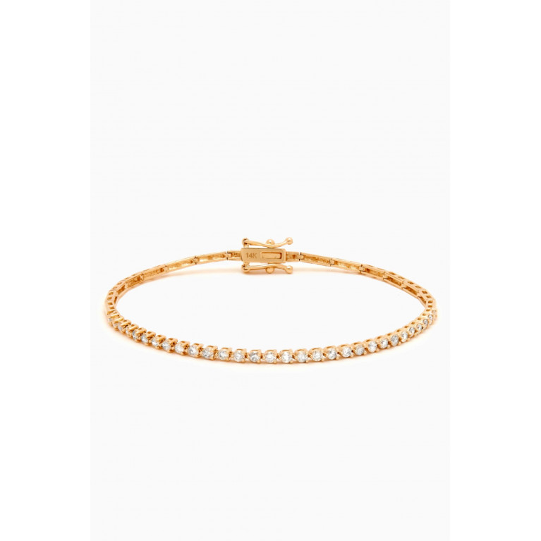 STONE AND STRAND - Baseline Tennis Bracelet in 14kt Yellow Gold