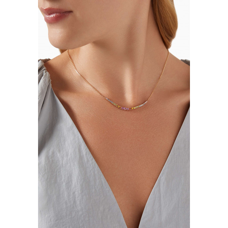 STONE AND STRAND - Unicorn Trail Tennis Necklace in 14kt Yellow Gold