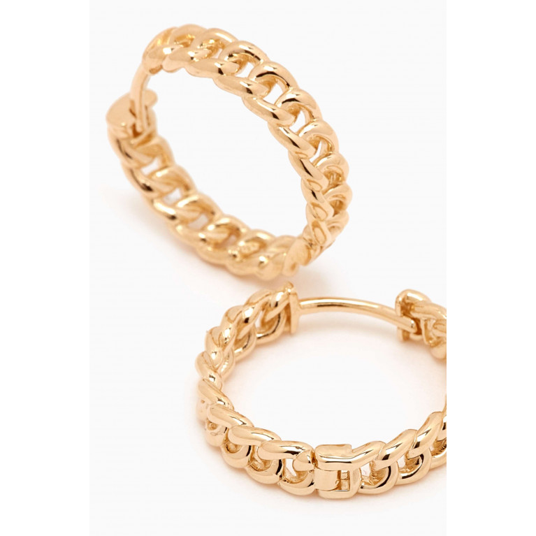 STONE AND STRAND - Curbside Huggies in 14kt Yellow Gold