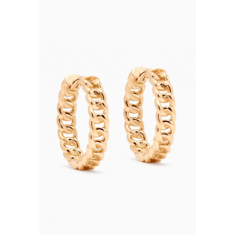 STONE AND STRAND - Curbside Huggies in 14kt Yellow Gold