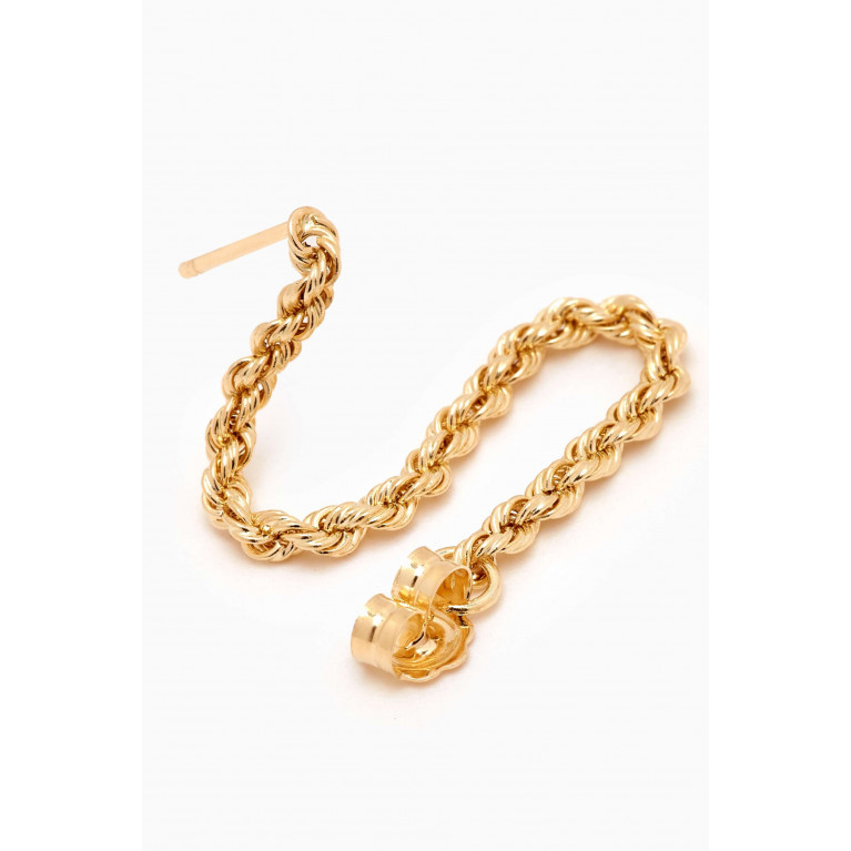 STONE AND STRAND - Roped Off Chain Stud Earrings in 14kt Yellow Gold