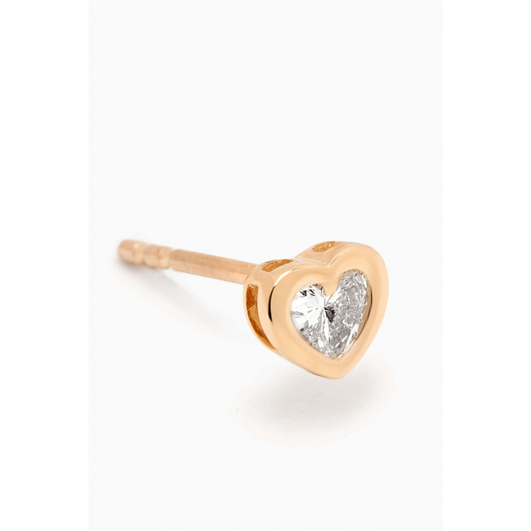 STONE AND STRAND - Baby Heart Diamond Studs in 10kt Yellow Gold
