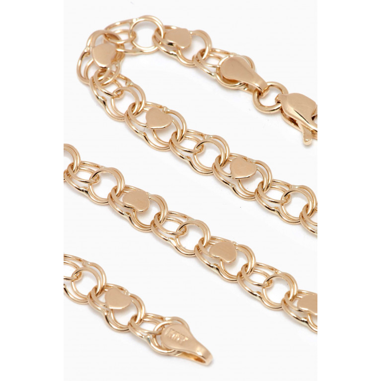 STONE AND STRAND - Chained To My Heart Bracelet in 10kt Yellow Gold