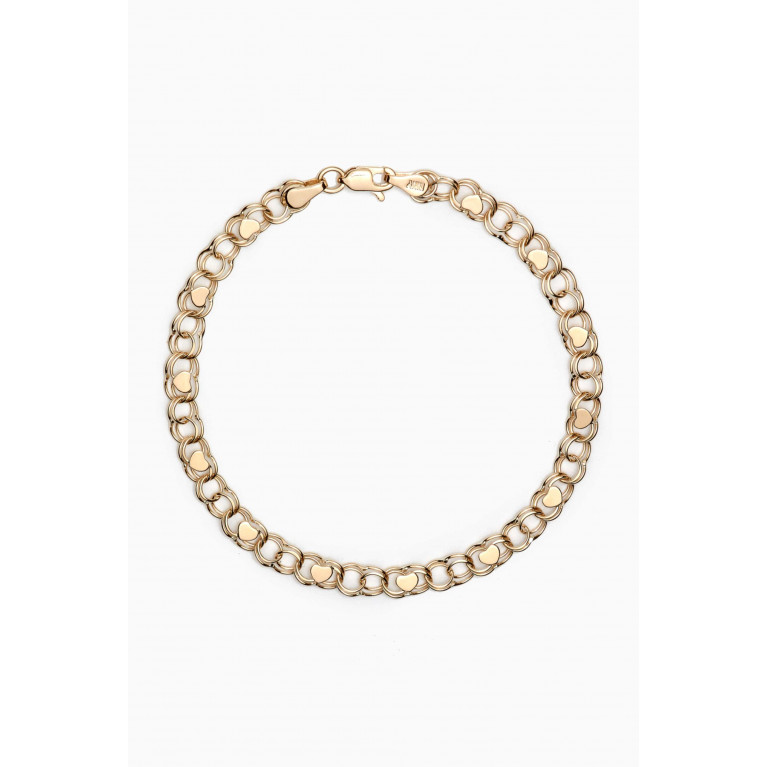 STONE AND STRAND - Chained To My Heart Bracelet in 10kt Yellow Gold