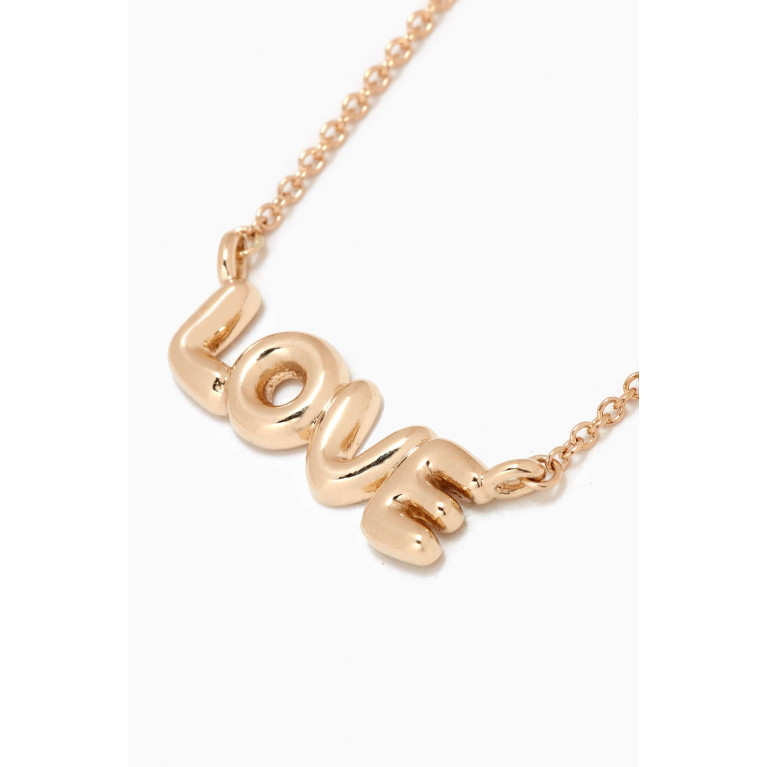 STONE AND STRAND - Bubble Tea Love Necklace in 10kt Yellow Gold