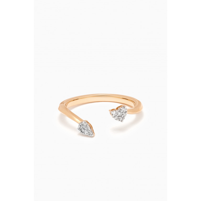 STONE AND STRAND - Brave Heart Pave Ring in 10kt Yellow Gold