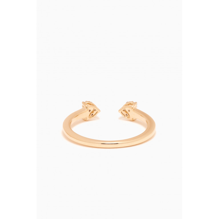 STONE AND STRAND - Heart to Heart Pave Ring in 10kt Yellow Gold