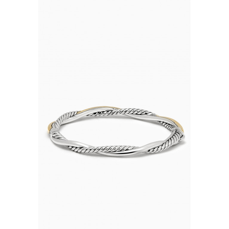 David Yurman - Petite Infinity Bracelet with 14kt Yellow Gold in Sterling Silver