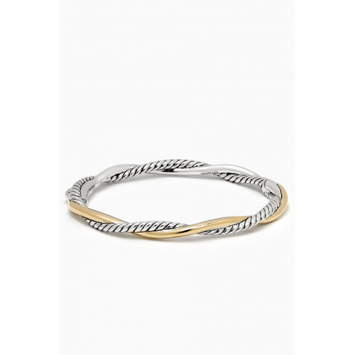 David Yurman - Petite Infinity Bracelet with 14kt Yellow Gold in Sterling Silver