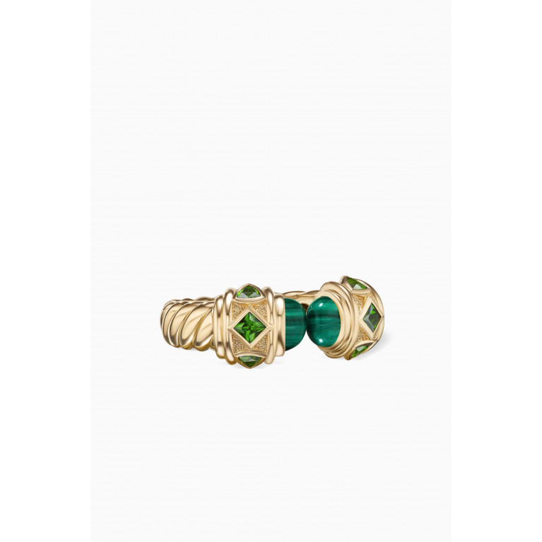 David Yurman - Renaissance® Malachite Ring in 18kt Gold Green