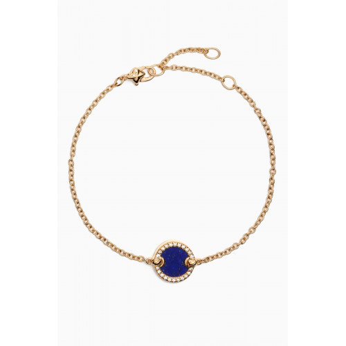 David Yurman - Petite DY Elements® Diamonds & Lapis Lazuli Bracelet in 18kt Gold Blue